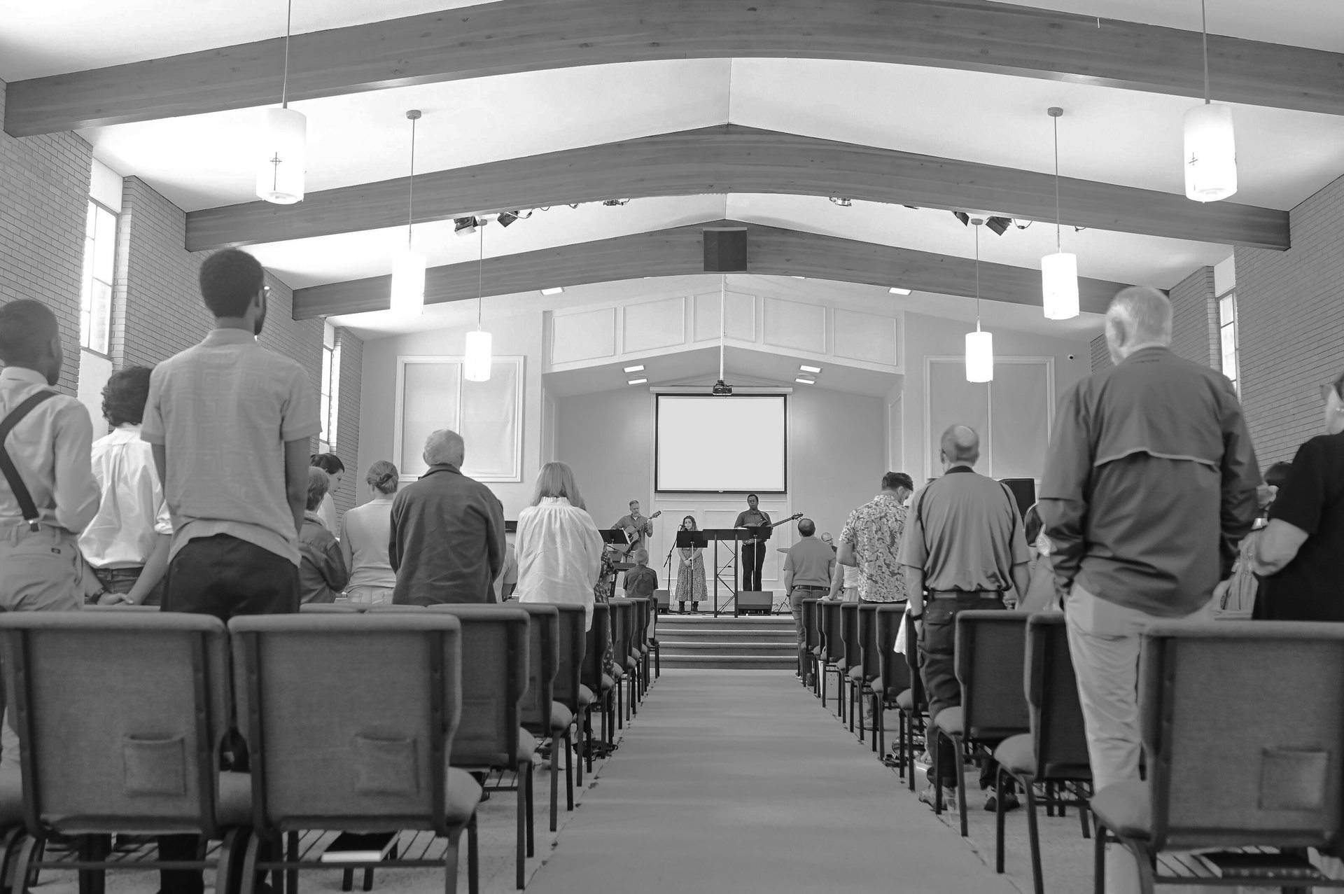 The congregation of Hope Bible Church gathered for Sunday worship